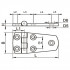 Charnière disymètrique polie L. 38 x l. 76 mm. INOX A4 - Fixtout