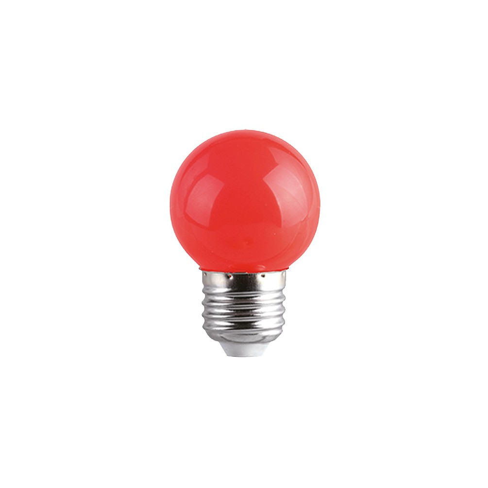 Lampe de guirlande rouge - Ampoule sphérique LED 1W E27 230V