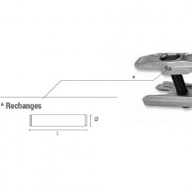Goupille de rechange D. 14 x 55 mm pour séparateur 73830 et 73840 - 73835 - Piher