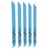 5 lames de scie sabre BI-METAL x Lu. 180 mm x 18TPI - S1122EF - Acier, cuivre - HE24039 - Alsafix