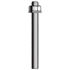 Blister de 5 tiges filetées avec écrou et rondelle STM M12 x Lt. 160 mm - INOX A4 - PO23115BL - Alsafix