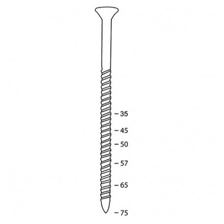 Scrail de 2000 vis INOX Torx (TX) 16° SCRAIL 25/28 x 35 mm - 16S25359TX - Alsafix