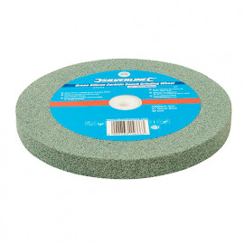 Meule carbure de silicium vert D. 200 x 20 x Al. 32 mm Gr. 46 pour touret à meuler - 976303 - Silverline