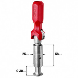 Disposition de pression - manche rabattable - D. 25 mm