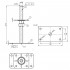 Embase Pied de poteau carrée réglable par vis galvanisé à visser - Fixation rectangulaire - 100 x 160 x 250 x 3,0 mm M20