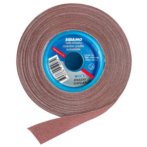 Rouleau papier abrasif corindon 115 mm x 10 M Grain 180 - 306729 -  Silverline