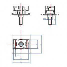 100 accessoires pour profilés indextrut, butée - vis guide à fixation rapide, zingué - M8 x 30 mm