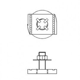 100 accessoires pour profilés indextrut, butée - vis guide, zingué - M8 x 40 mm