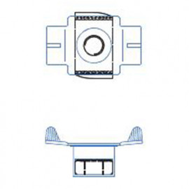 100 accessoires pour profilés indextrut, écrou guide à fixation rapide indextrut, zingué - M8