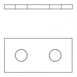 25 plaques dÕunion équerre indextrut, zinguées - 40 x 90 x 5 mm