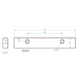 Mors de rechange acier pour étau 150 mm réf 55150, 55250 - 55153 - Piher