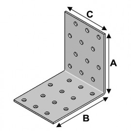 50 Žquerres perforŽes (H x L x l x Žp) 100 x 100 x 60 x 2,0 mm - AL-EP10100620 - Alsafix