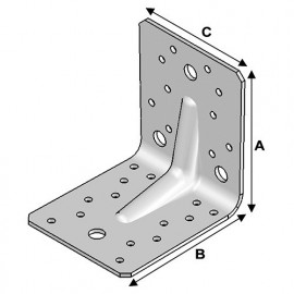 50 Žquerres avec renforts (H x L x l x Žp) 105 x 105 x 90 x 3,0 mm - AL-ER10100930 - Alsafix