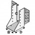 50 sabots de charpente ˆ ailes extŽrieures (P x l x H x Žp) 80 x 60 x 130 x 2,0 mm - AL-SE060130 - Alsafix