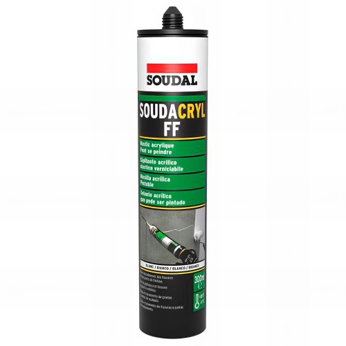 Mastic acrylique Soudacryl FF 300 ml - Blanc