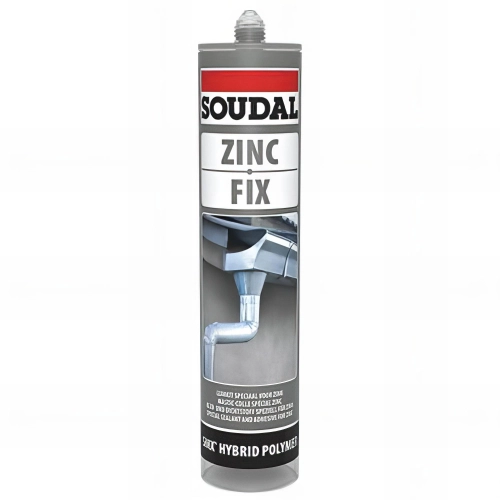 Mastic colle spécial zinc et toiture 290 ML Zinc fix Gris - 134631 - Soudal