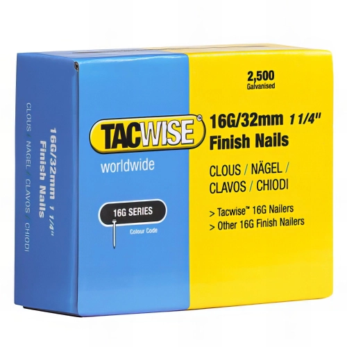 Boîte de 2500 clous de finition de type 16G L. 32 mm - TA-0294 - Tacwise