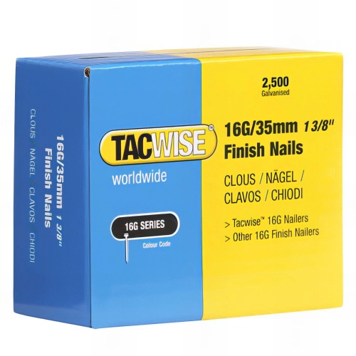 Boîte de 2500 clous de finition de type 16G L. 35 mm - TA-0295 - Tacwise