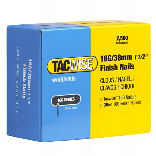 Boîte de 2500 clous de finition de type 16G L. 38 mm - TA-0296 - Tacwise