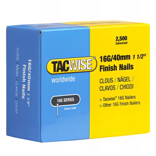 Boîte de 2500 clous de finition de type 16G L. 40 mm - TA-0319 - Tacwise