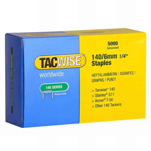 Boîte de 5000 agrafes galvanisées de type 140 L. 6 mm - TA-0340 - Tacwise