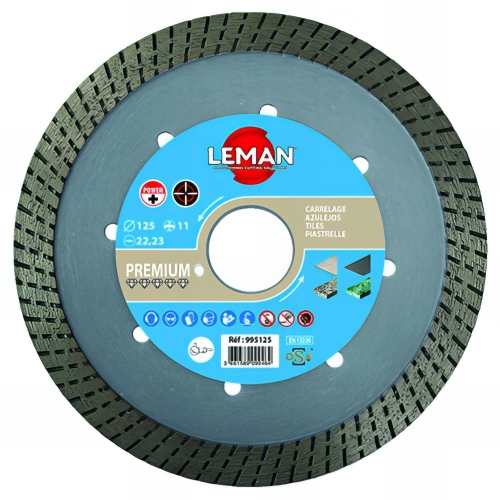 Disque diamant D. 125 x 1,4 x 22,23 mm - HT. 11 mm- Grès cérame