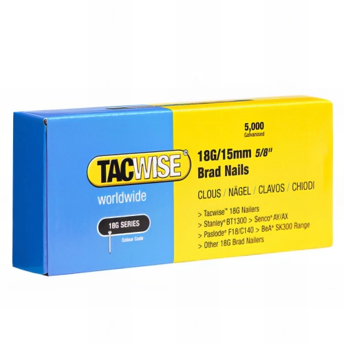 Boîte de 5000 clous de finition de type 18G L. 15 mm - TA-0394 - Tacwise