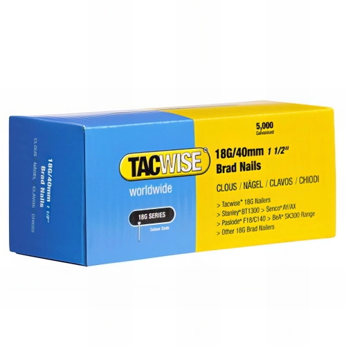 Boîte de 5000 clous de finition de type 18G L. 40 mm - TA-0400 - Tacwise