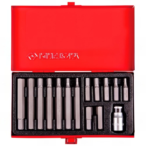 Coffret d'embouts de vissage 6 pans 10 mm - 15 pièces