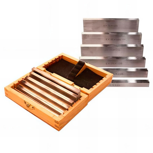 Coffret de 6 jeux de cales parallèles de fraisage 125 x ép. 4 mm - MB-PU-SET-125 - Métalprofi