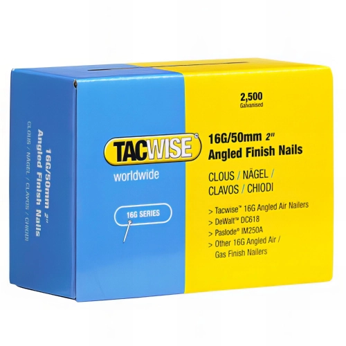 Boîte de 2500 clous de finition à angle de type 16G L. 50 mm - TA-0772 - Tacwise