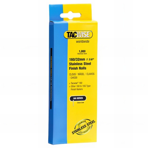 Boîte de 1000 clous de finition en acier inoxydable de type 16G L. 32 mm - TA-1096 - Tacwise