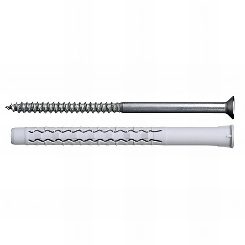 25 Chevilles longues "CQLV" D. 8 x 100 mm + Vis tête fraisée Torx T30 / D. 5,5 x 100 mm - Zingué