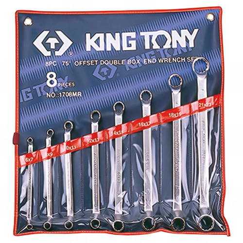 Trousse de 8 clés polygonales contrecoudées métriques - 6 à 23 mm