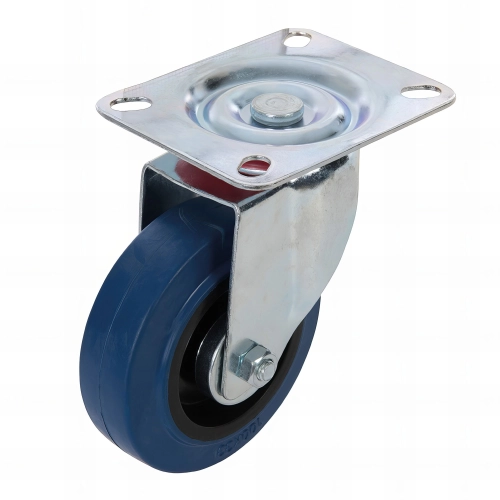 Roulette pivotante caouthcouc D. 100 mm 140 kg bleue - 199919 - Fixman