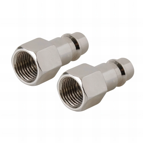 2 coupleurs Euro à baïonnette/filetage femelle 1/4" BSP pour tuyau air comprimé - 238283 - Silverline