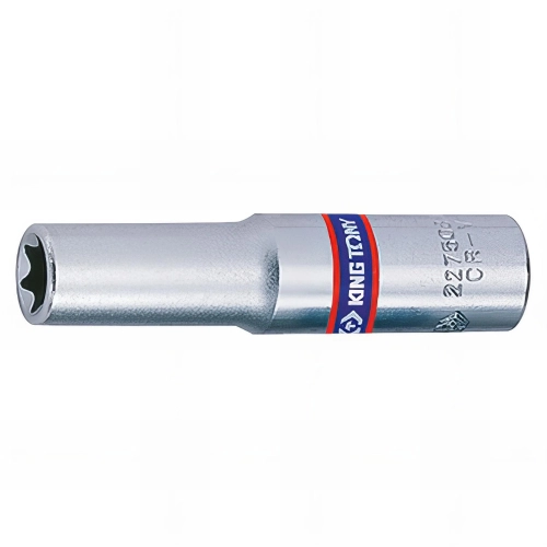 Douille longue pour vis mâles Torx - 1/4" E4 L. 50 mm