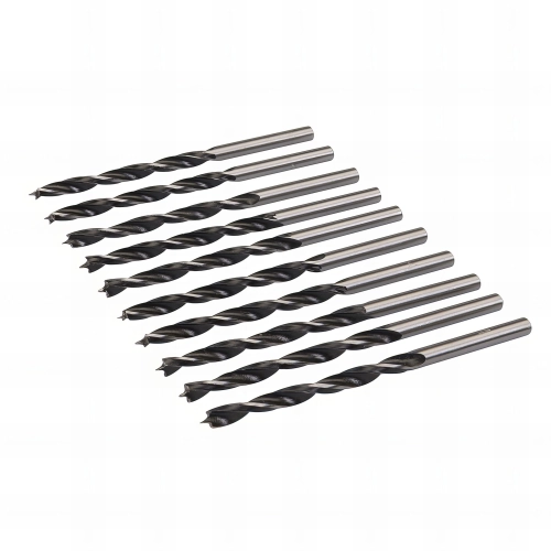 10 forêts hélicoïdaux à bois D. 4 mm queue cylindrique - 257690 - Silverline