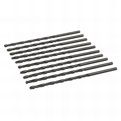 10 forêts métaux longs HSS-R D. 4,0 x 119 mm - 282382 - Silverline