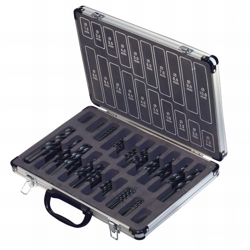 Coffret de 170 forêts métaux HSS-R de 1 à 10 mm - 282577 - Silverline