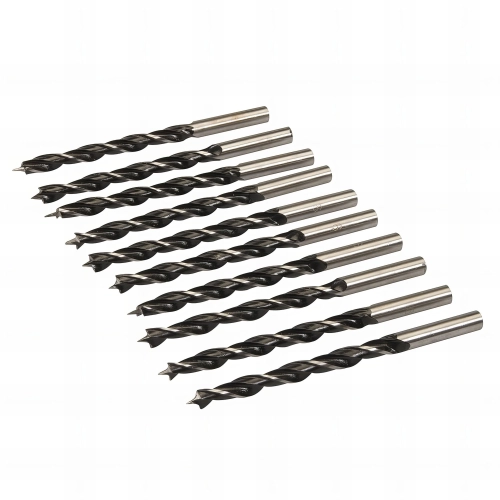 10 forêts hélicoïdaux à bois D. 6 mm queue cylindrique - 425714 - Silverline