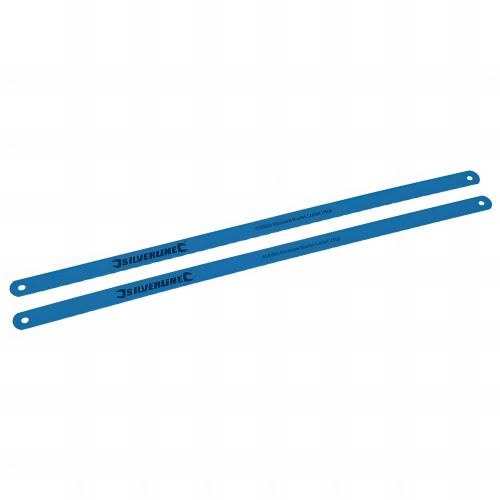 2 lames acier cobalt pour scie à métaux L. 300 mm 24 TPI - 456985 - Silverline