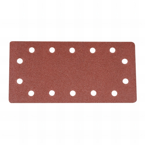 10 feuilles abrasives auto-agrippantes perforées 14 trous 115 x 230 mm Grain 80 - 457004 - Silverline