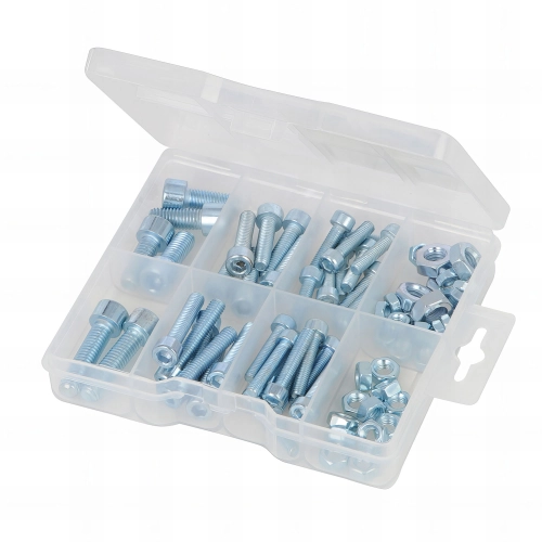 Coffret vis de fixation 6 pans et écrous 75 pcs - 520988 - Fixman