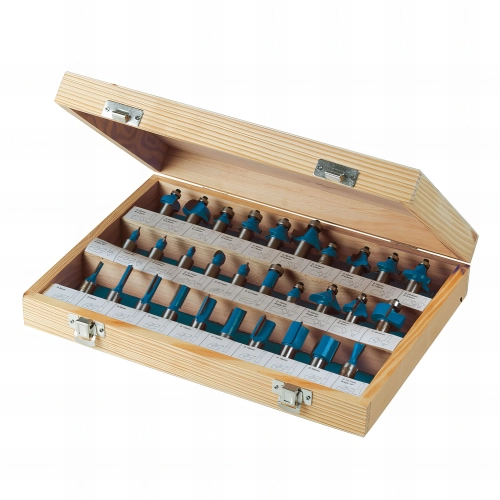 Coffret de 30 mèches de défonceuse TCT 1/2" - 580422 - Silverline