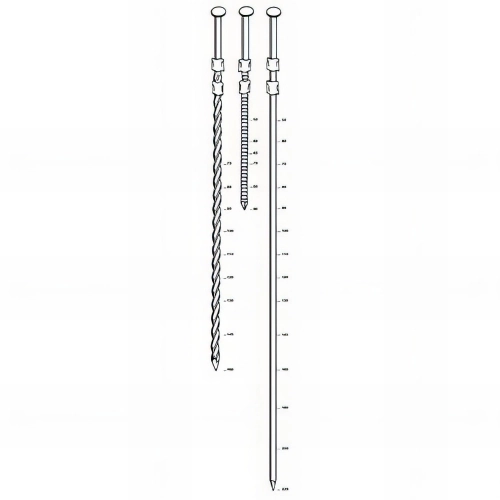 500 pointes carrées torsadées en bande P.E 20° D. 4,6 x 145 mm - 20461453 Alsafix