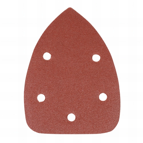 10 feuilles abrasives perforées 5 trous auto-agrippantes triangulaires 140 mm Grain 120 - 598542 - Silverline