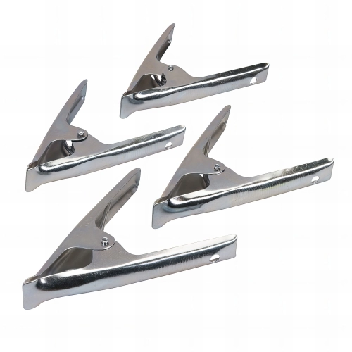 4 pince-clips avec mâchoires L. 70 mm - 630014 - Silverline