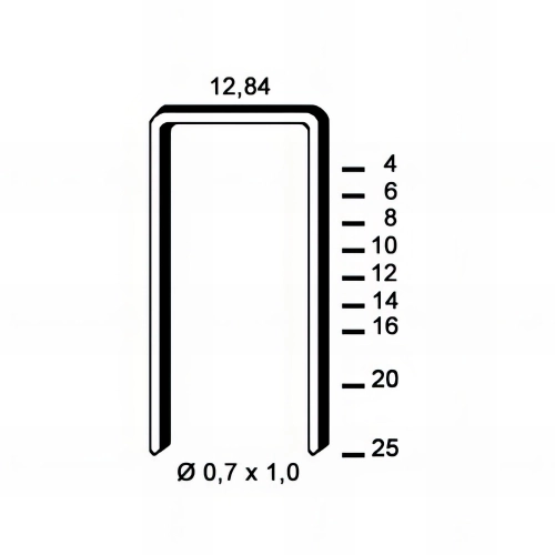 Blister de 800 agrafes galvanisées A-16 - 12,84 x 16 x D. 0,7 x 1 mm - 6A161BL - Alsafix