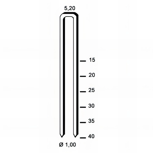 6 000 agrafes galvanisées résinées EM-25 - 5,2 x 25 x D. 1 mm - 6EM251 - Alsafix